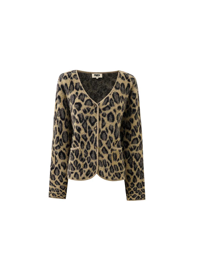 FRNCH Begonia Cardigan - leopard