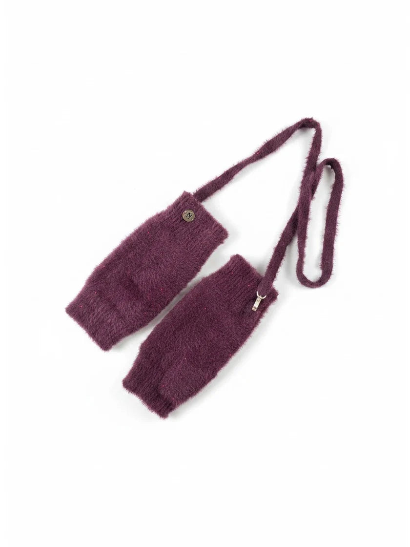 Nooki Chadwick Fingerless Gloves - Plum