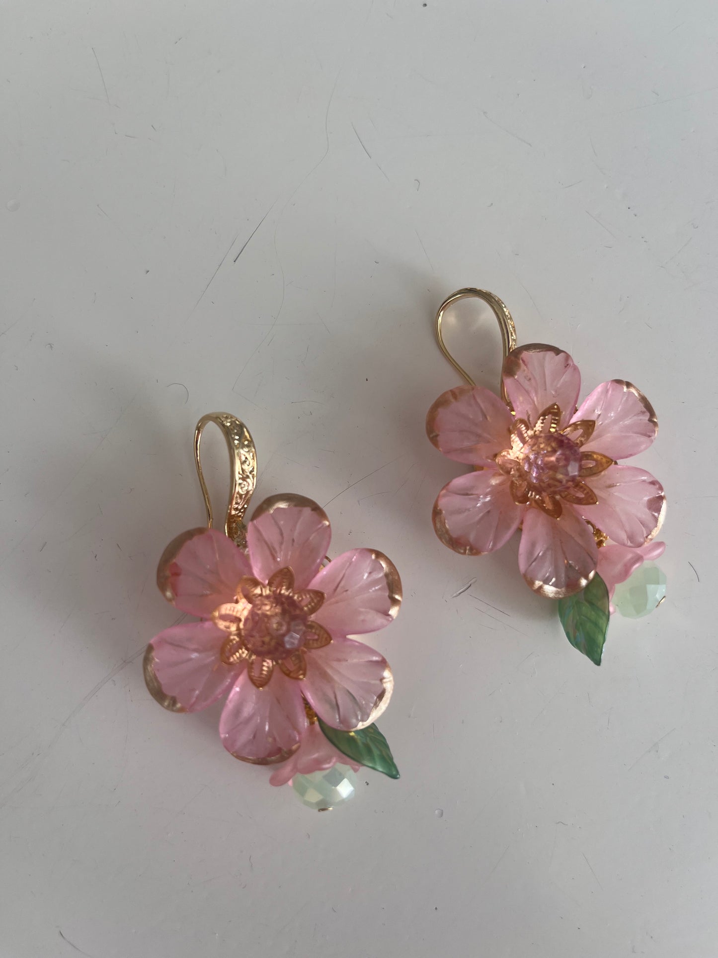 DW Flower Earrings -p.pink