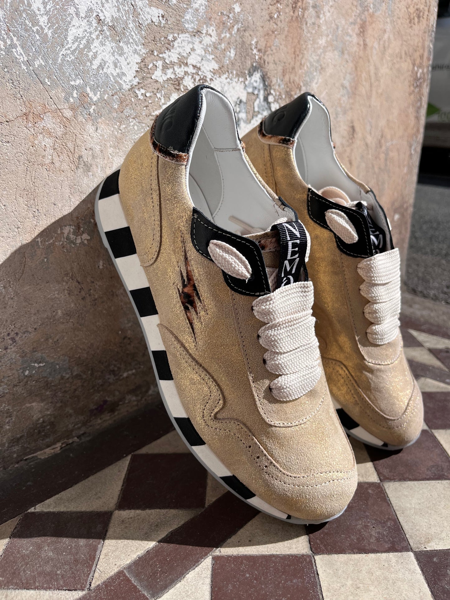 Nemonic Bowie sneaker - gold