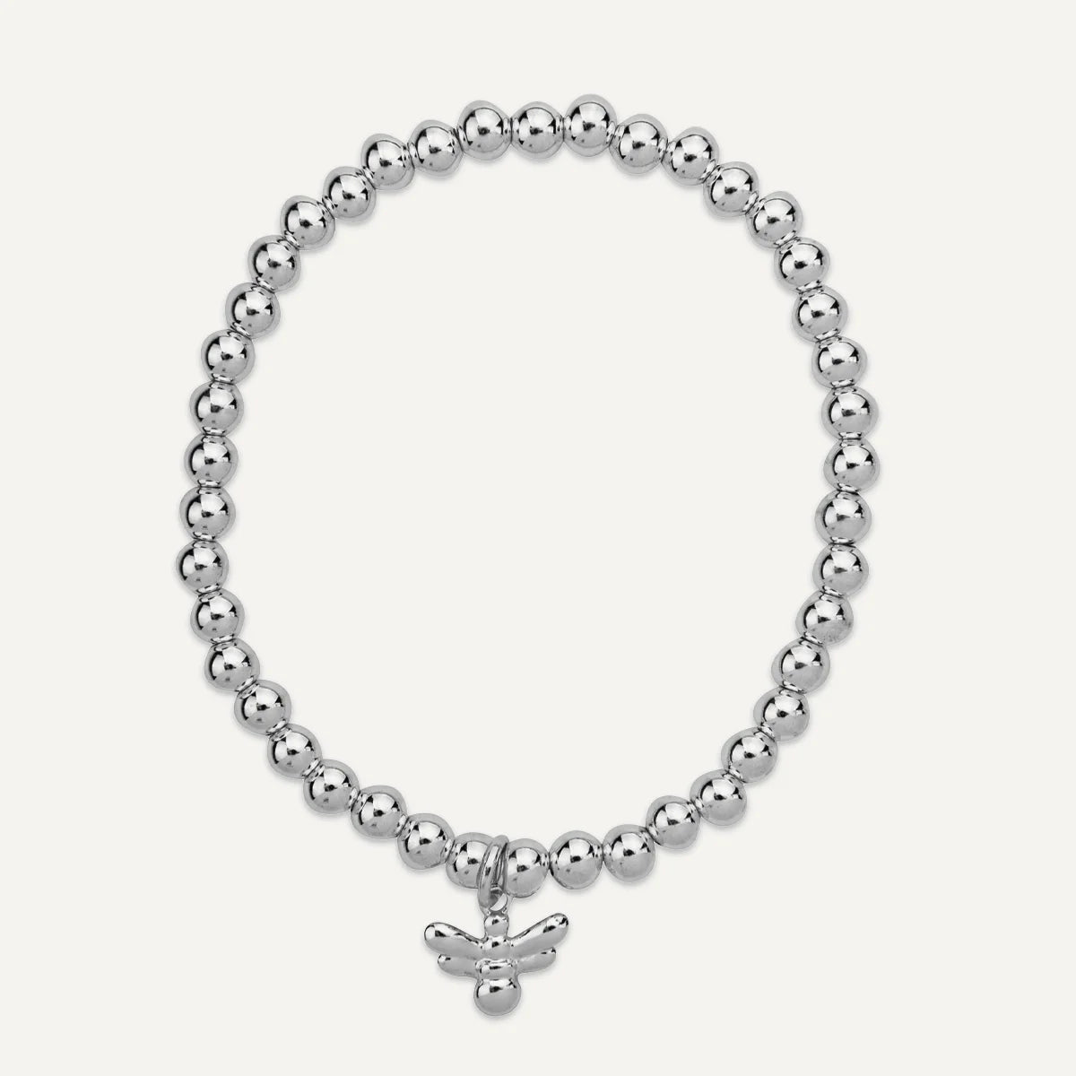 Emily Bee Elasticated Bracelet Silver-Tone