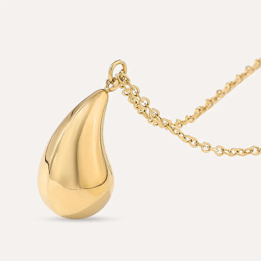 Vibes Teardrop Pendant Necklace - Gold