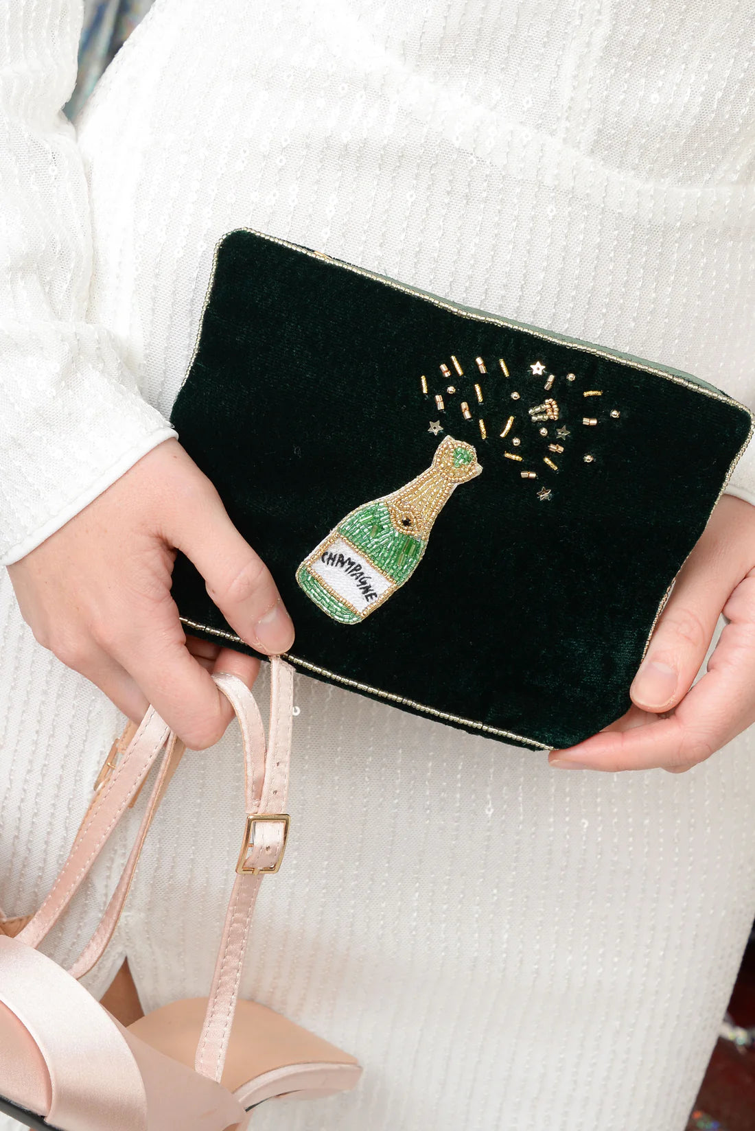 My Doris Champagne Pouch - Green