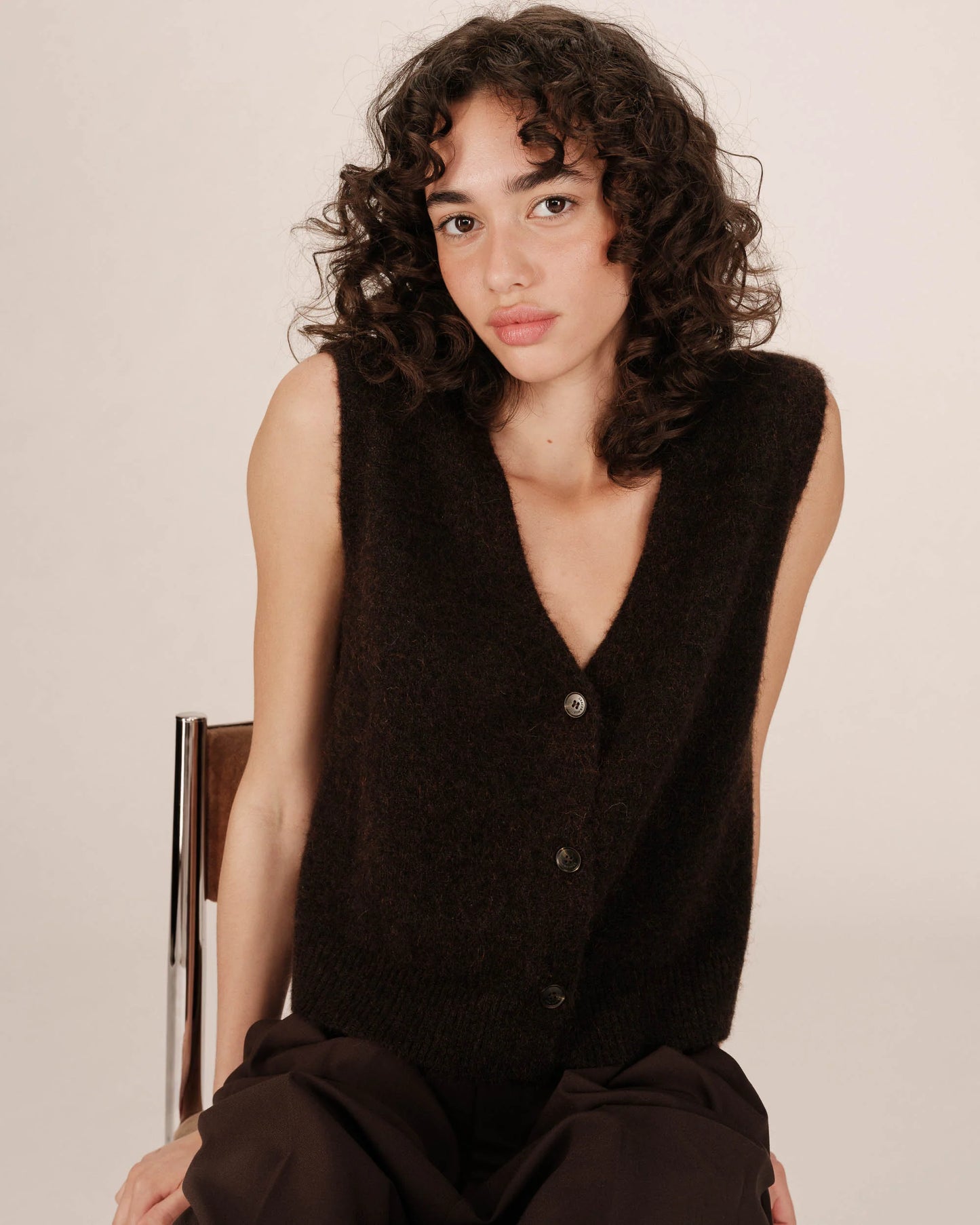 G&M Santa Vest - choc brown