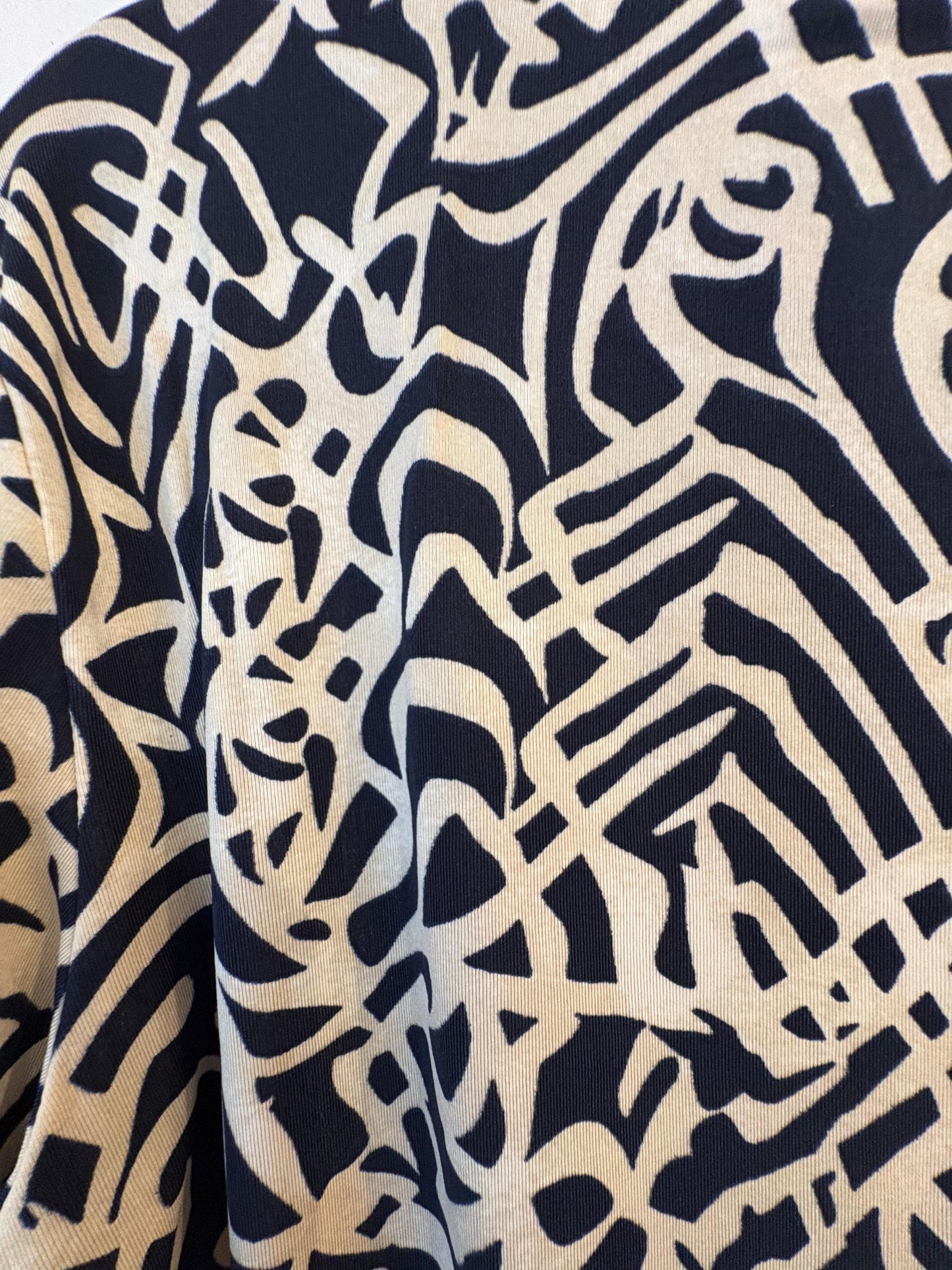 Fransa Seen LS Tee - Art Lines Navy