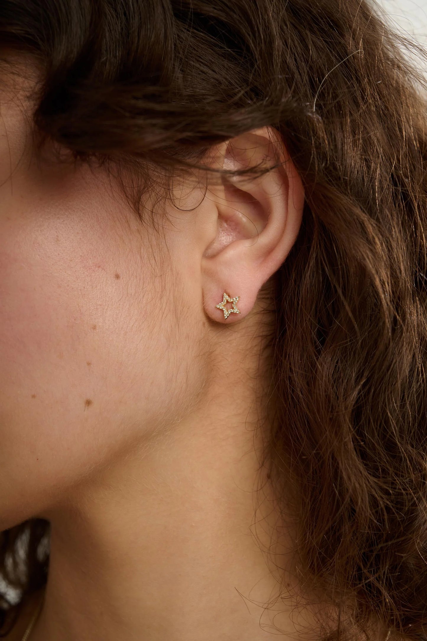 Tutti & Co Pave Star Earrings - Gold