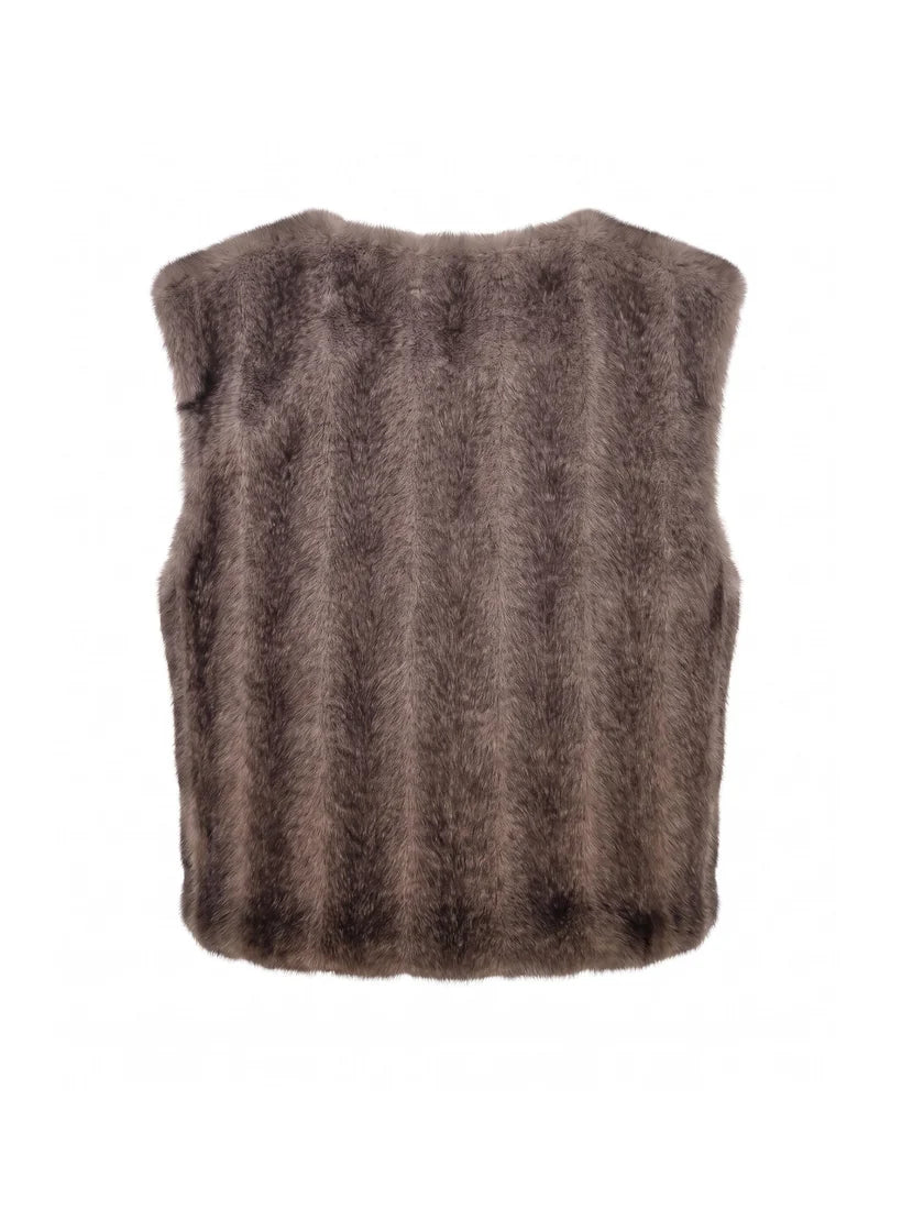 Nooki Edelweiss Faux Fur Gilet - Mink