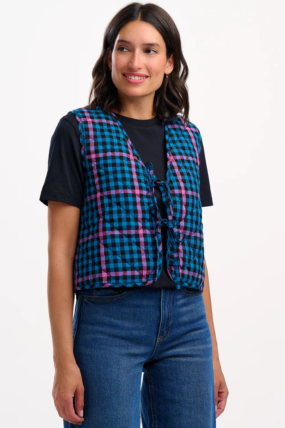 Vander Quilted Waistcoat - teal