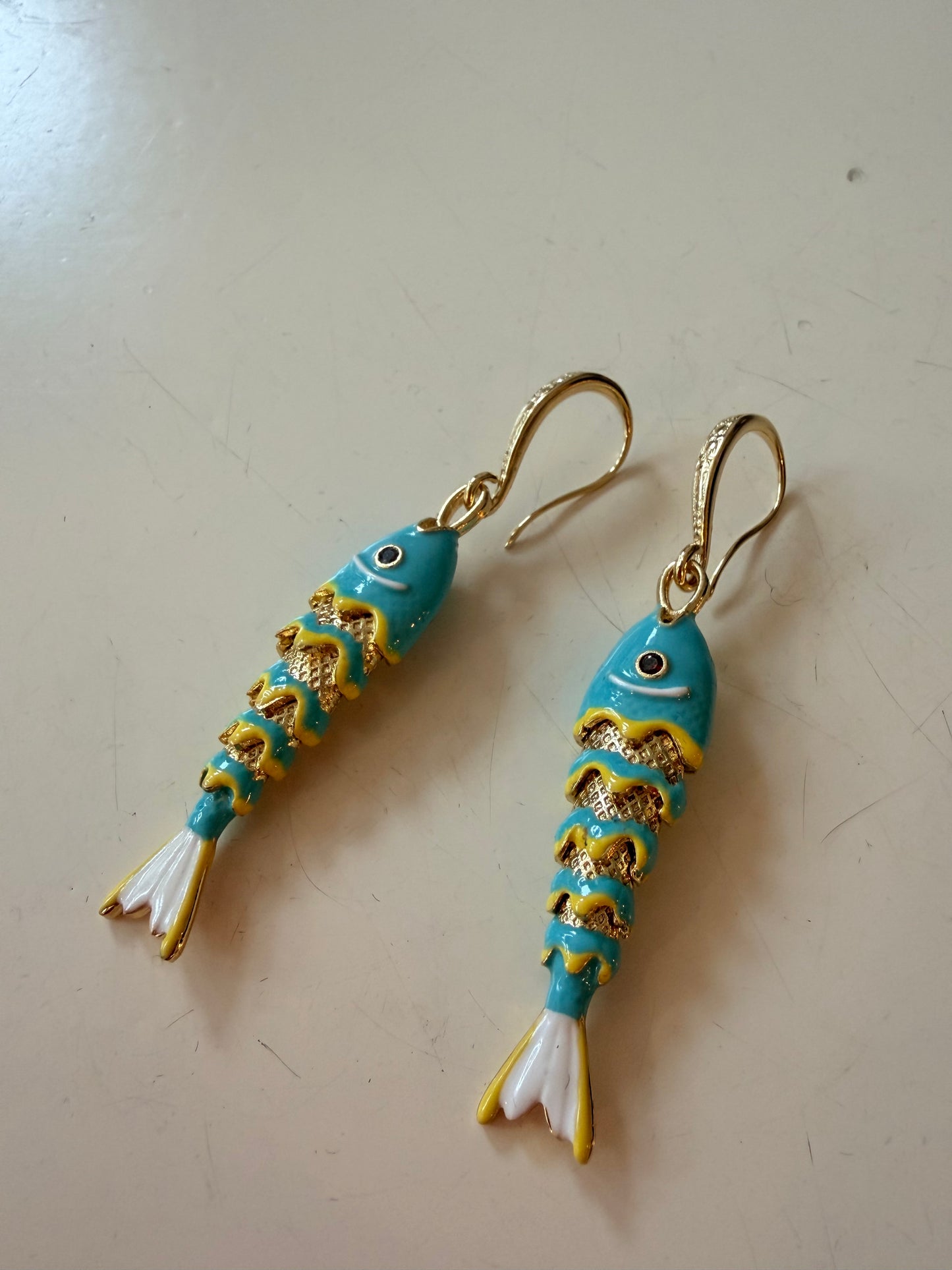 DW Fish Earrings - enamel fish