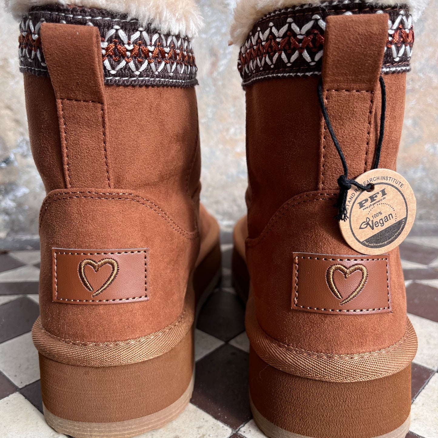 MT Fur Lined Shearling Boot - Nut