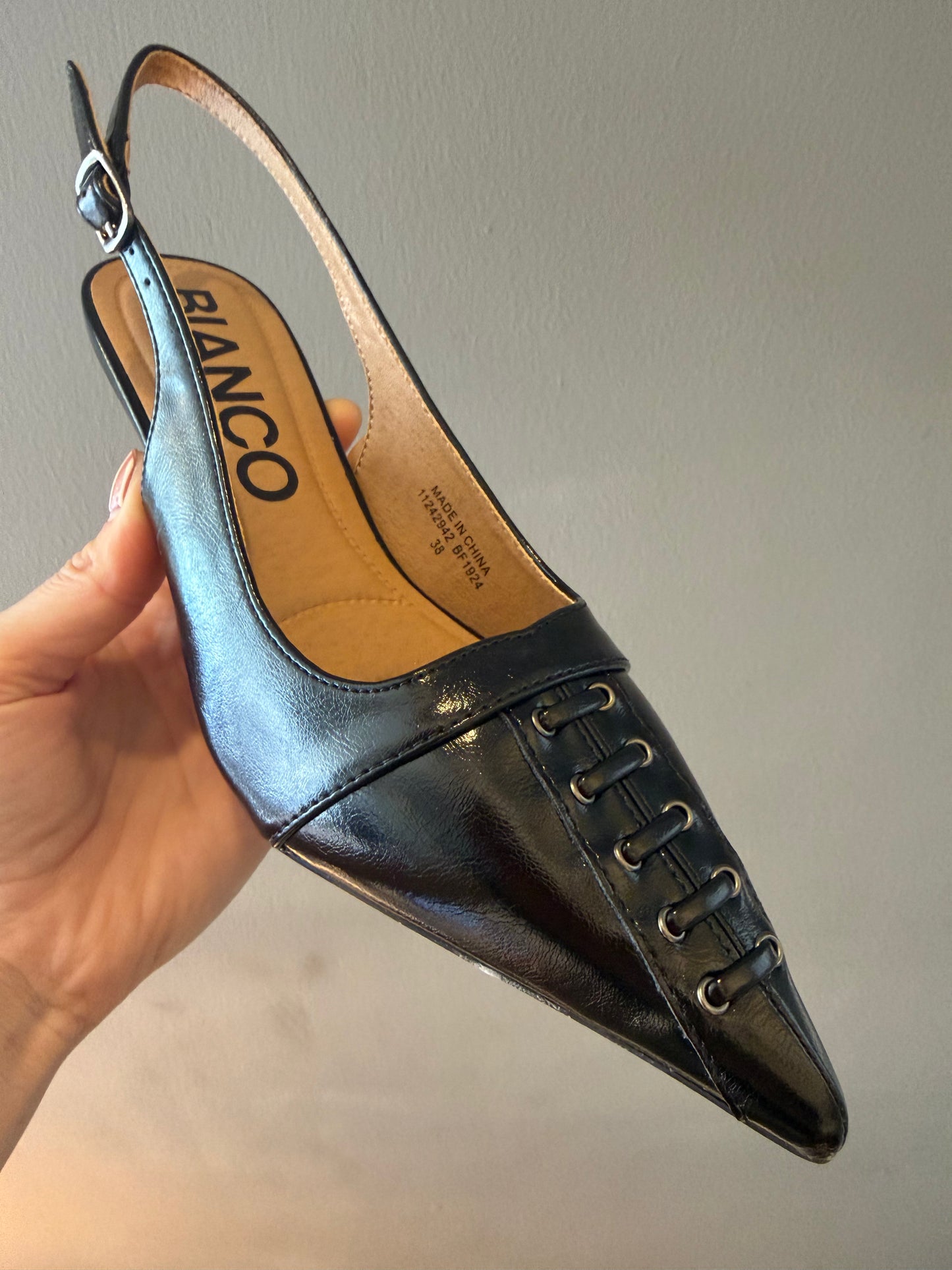 BIANCO Corset Kitten Heels - black
