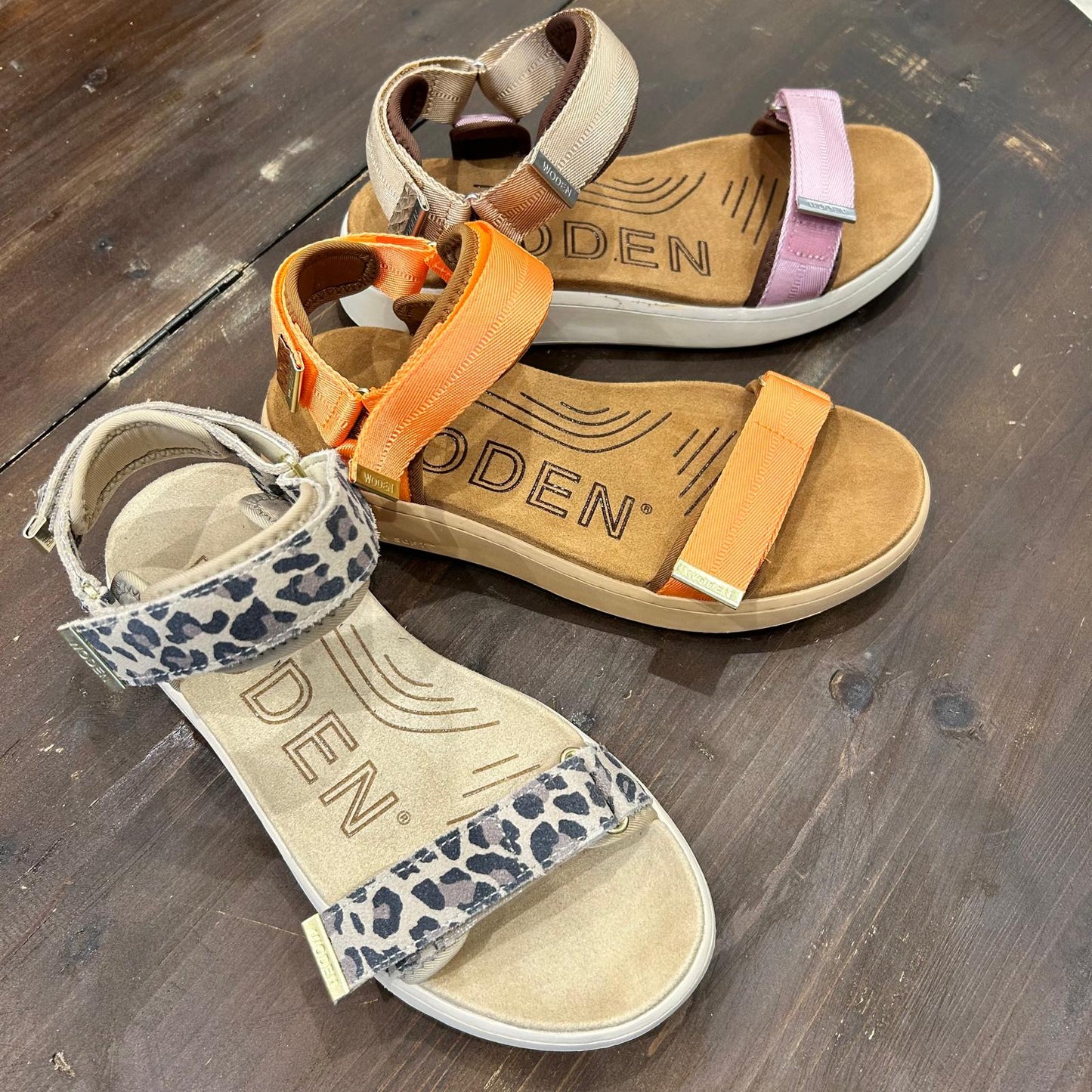 Woden Line sandals - tiger