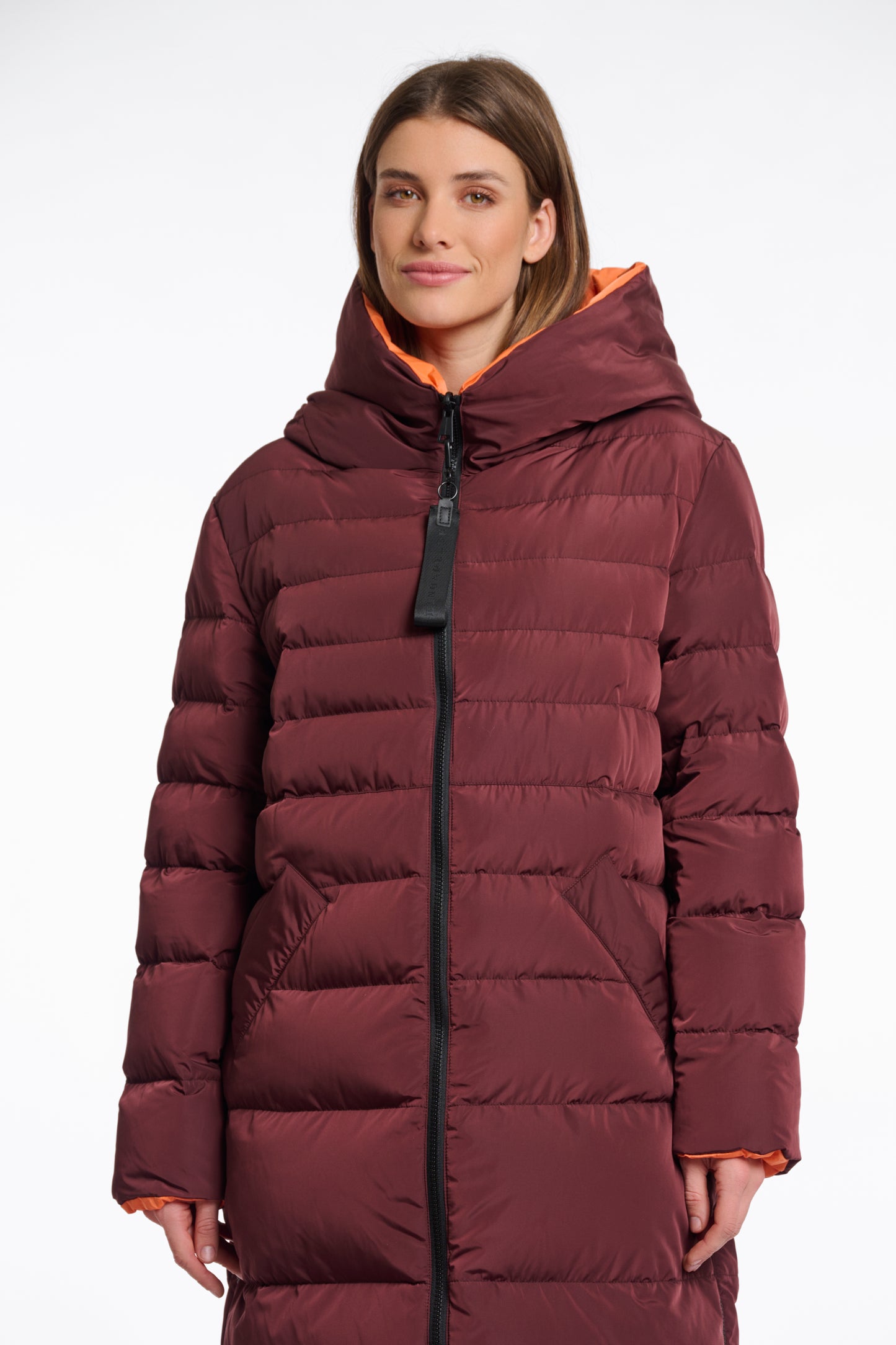 R&P Keila Reversible Jacket - Chocolate Bean & Orange
