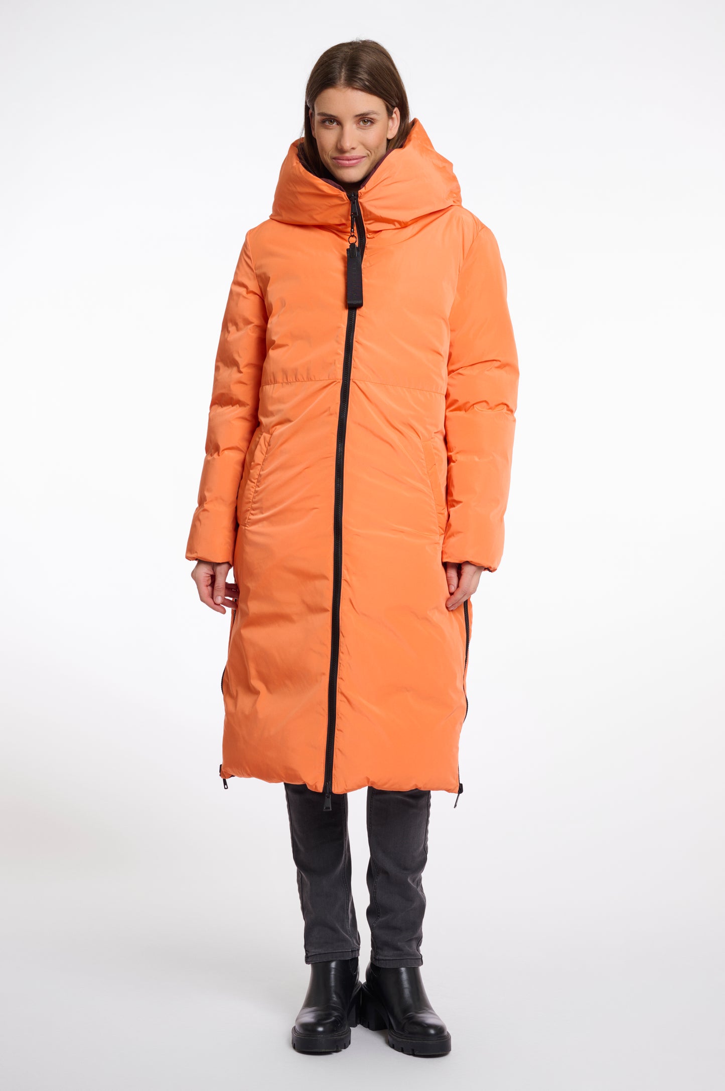 R&P Keila Reversible Jacket - Chocolate Bean & Orange