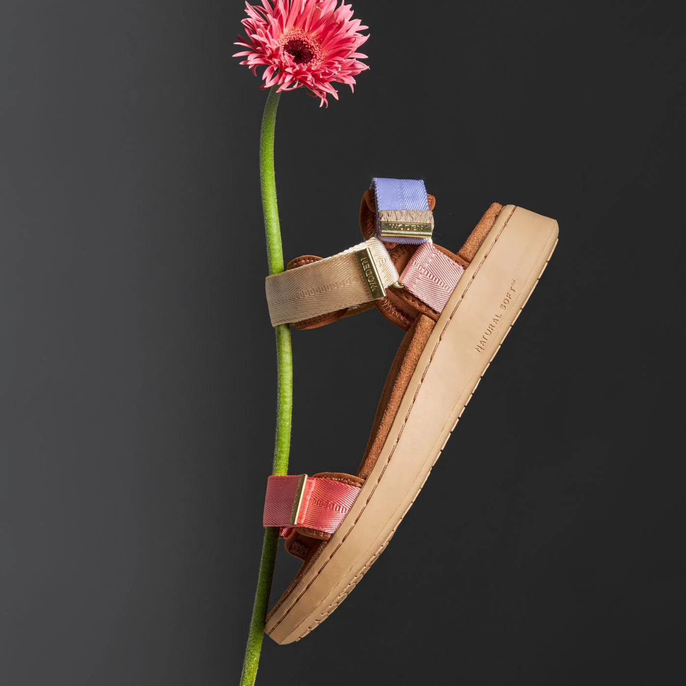 Woden Line sandals - butter multi