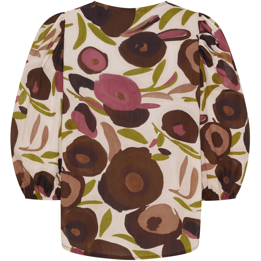 Marta Evelina Blouse - Brown Print