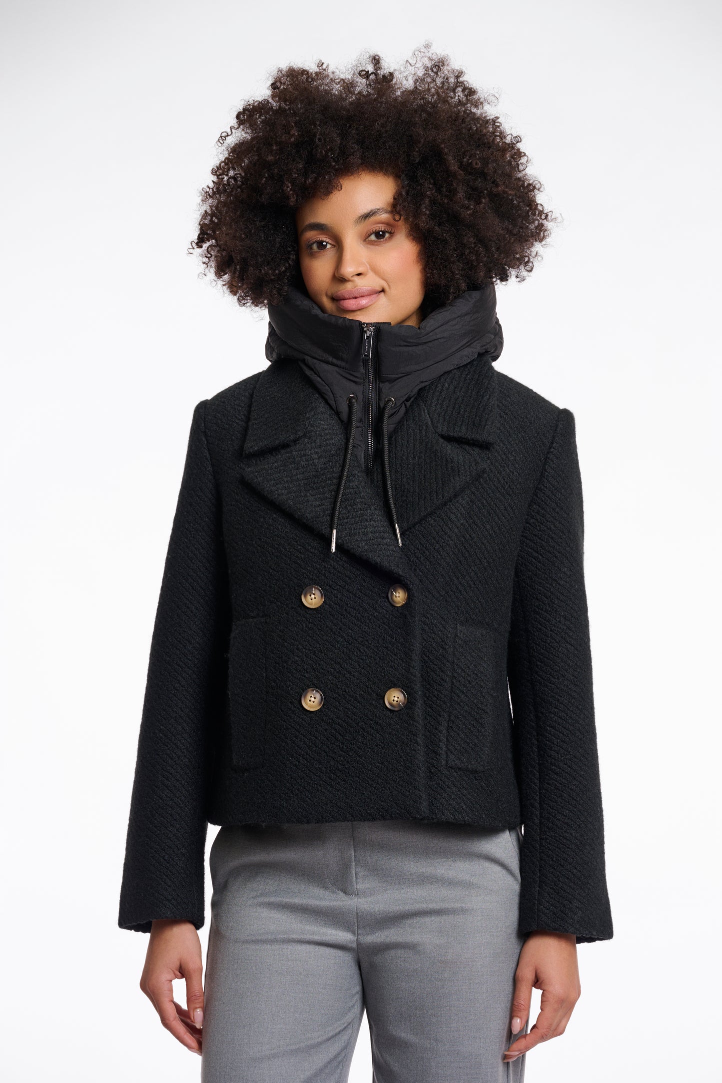 R&P Tabita Padded Hood - black