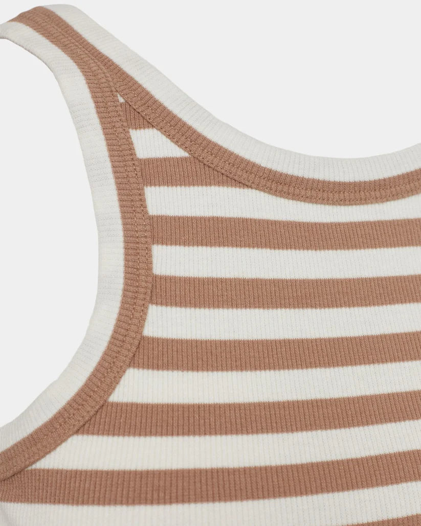 Sofie Schnoor Elana Tank Top - Light Brown Stripe