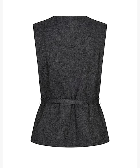 RB Sarah Sleeveless Herringbone Punta - Grey Black