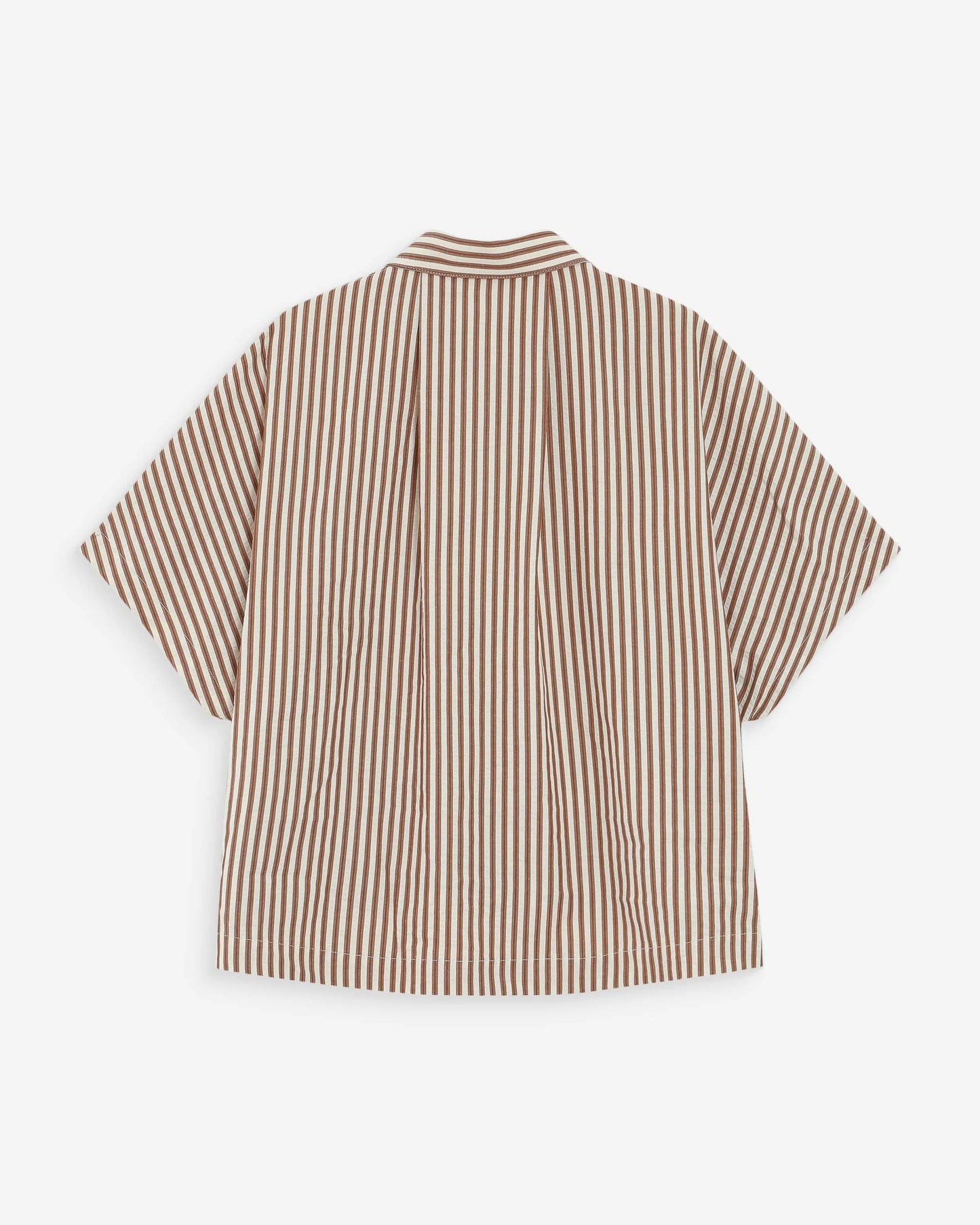 Grace & Mila Vercia Oversised Striped Shirt - Mocha