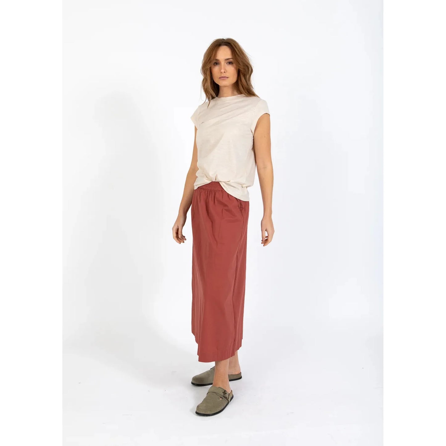 Coster Copenhagen Metallic Tee - Sand/Gold