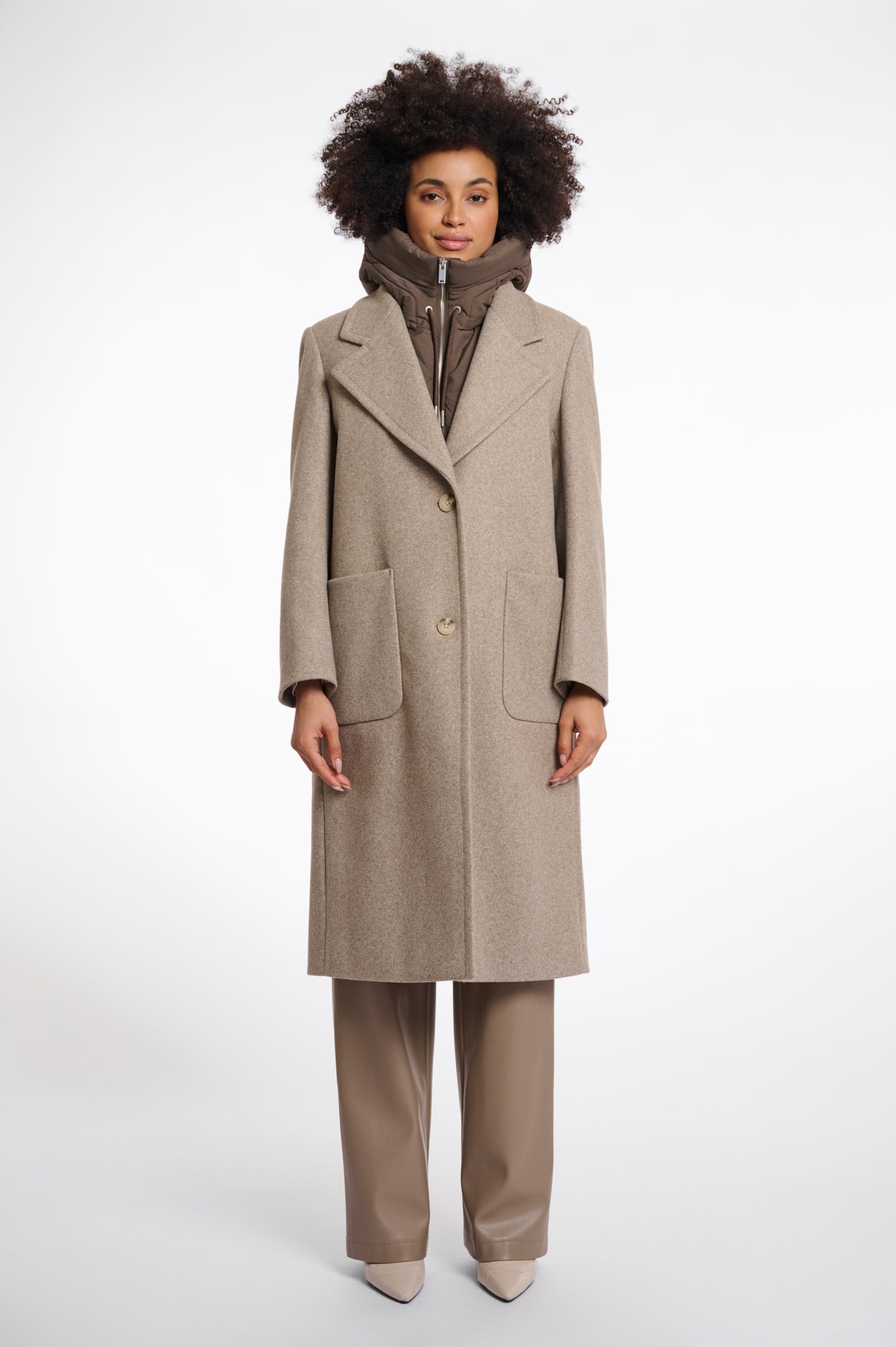 R&P Tabita Padded Hood - Dark Toffee