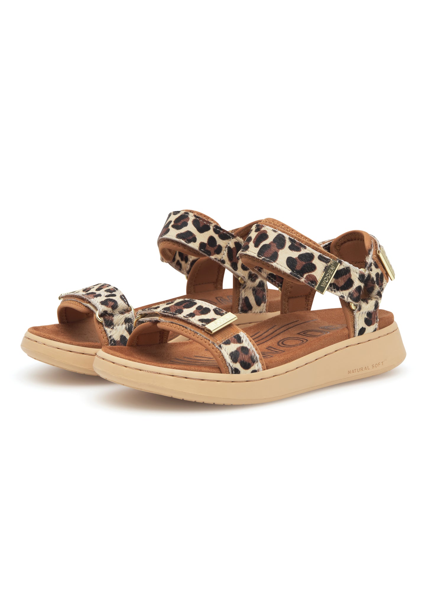 Woden Line sandals - Leo/tan