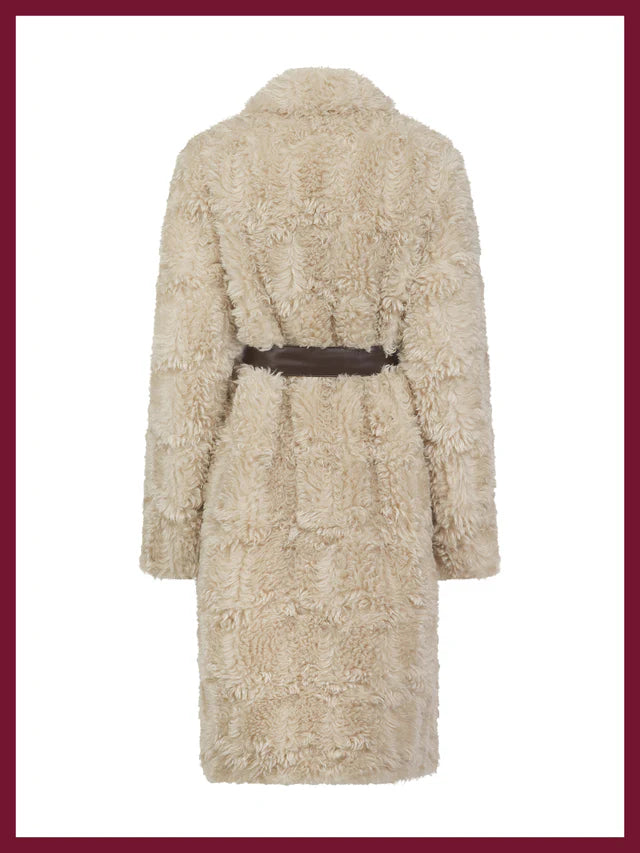 Nooki Rowena Shaggy Jacket - Cream