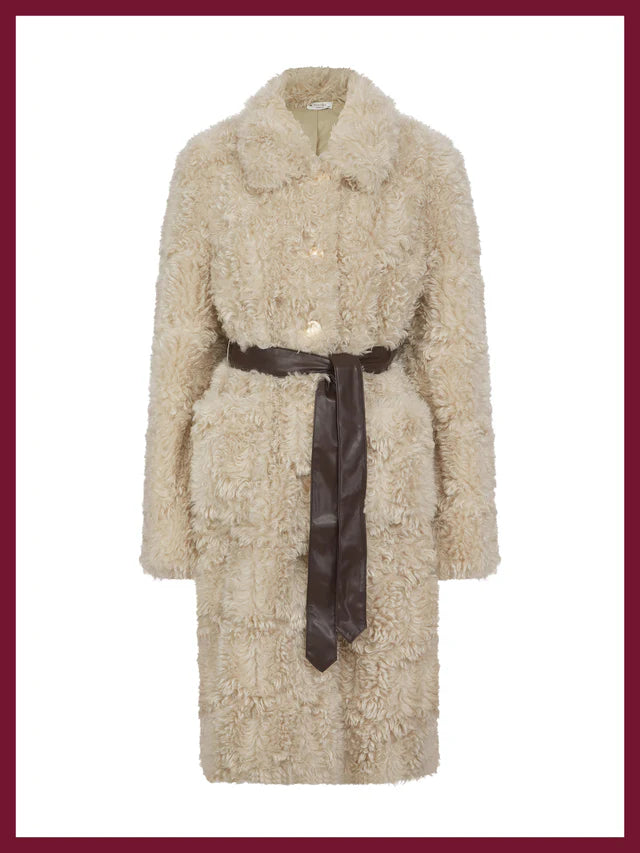 Nooki Rowena Shaggy Jacket - Cream