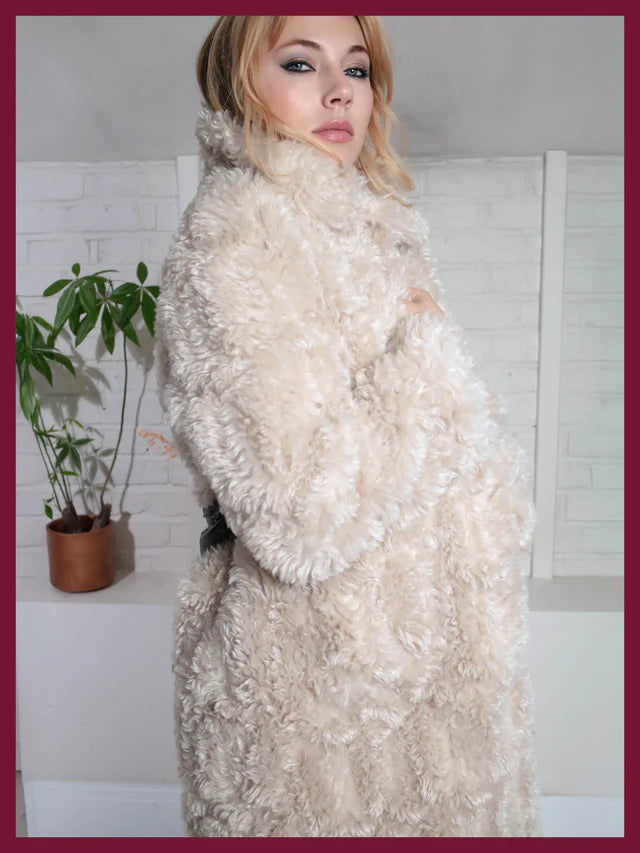 Nooki Rowena Shaggy Jacket - Cream