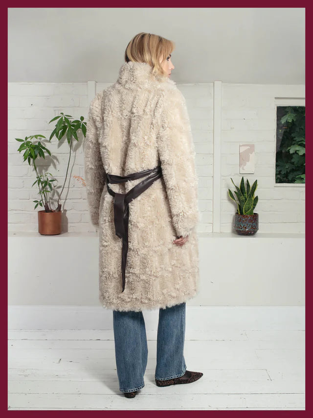 Nooki Rowena Shaggy Jacket - Cream