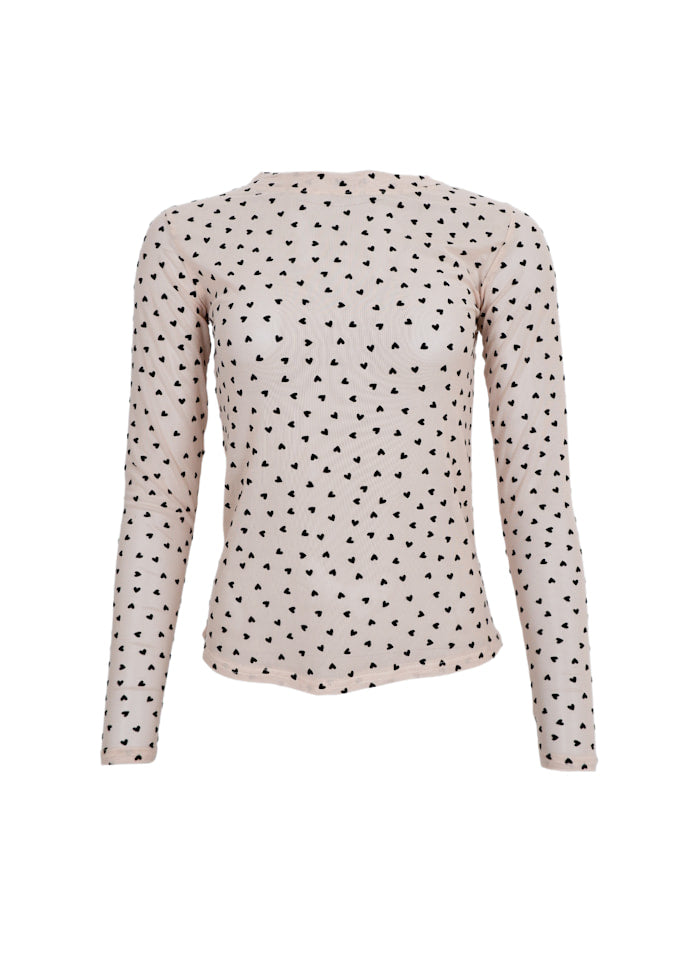 BC Isole Love LS Blouse - Nude Heart