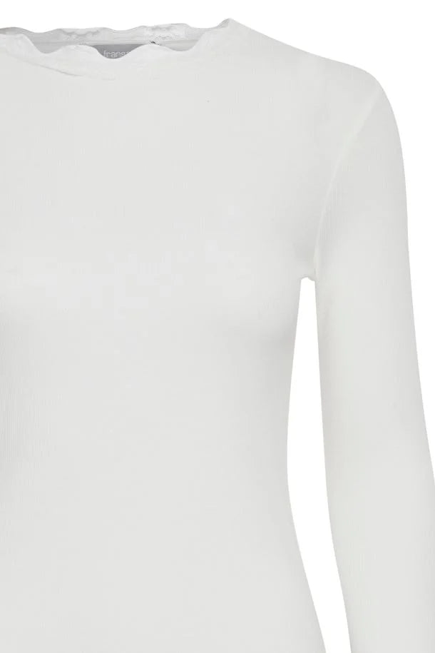 Fransa Hizamond Top - White
