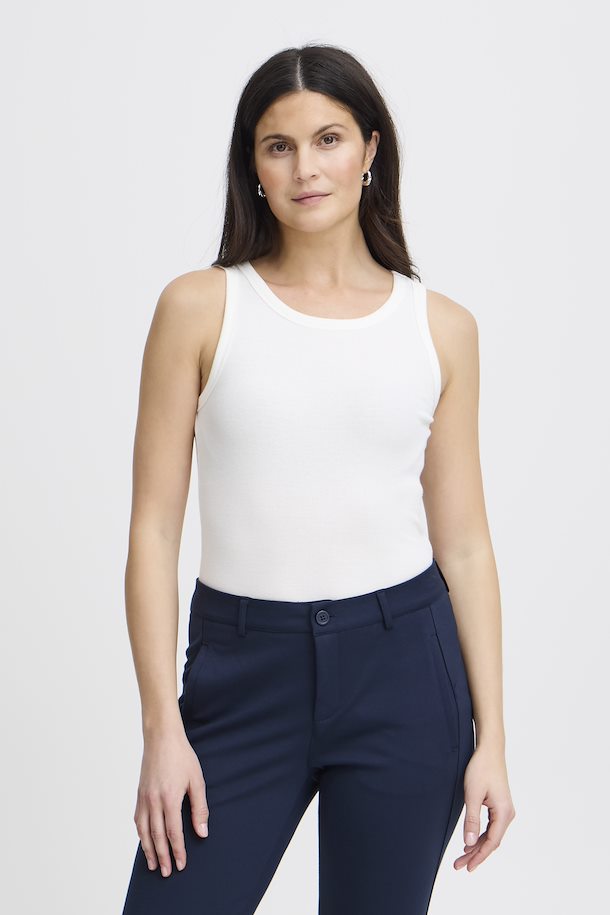 Fransa Hizamond Vest Top - White