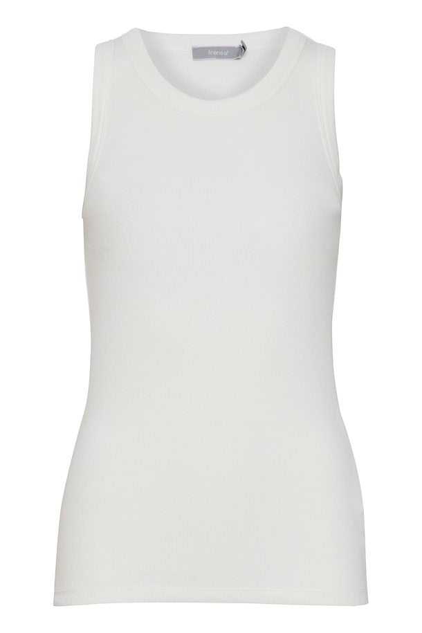 Fransa Hizamond Vest Top - White