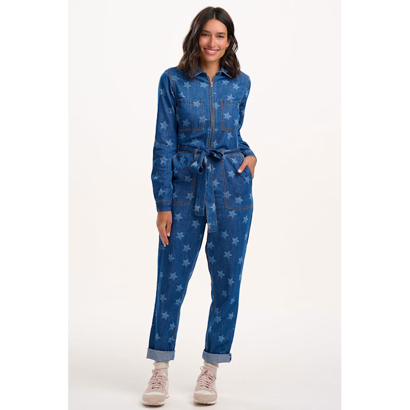 Anwen Jumpsuit - Mid Blue Star Denim