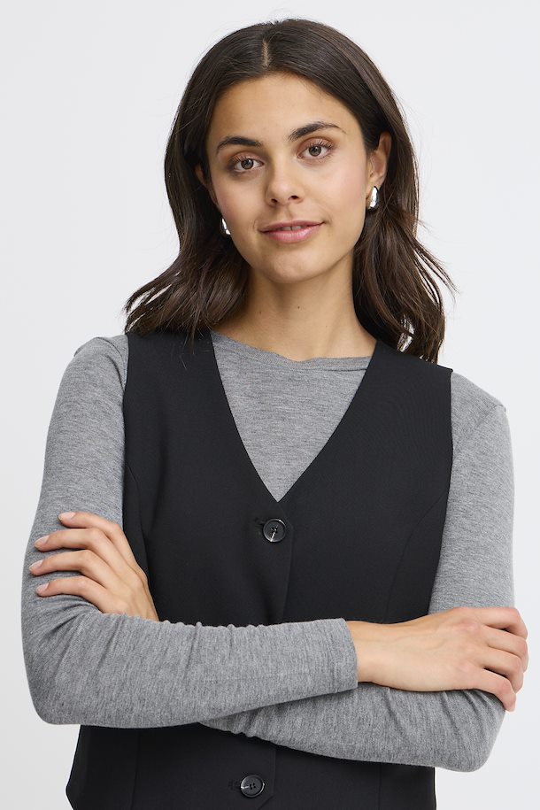 Fransa Abigail Waistcoat - Black