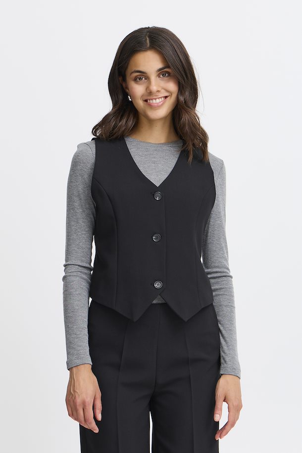 Fransa Abigail Waistcoat - Black