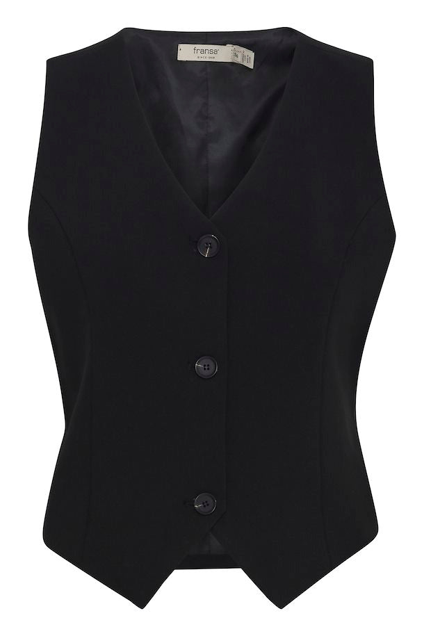 Fransa Abigail Waistcoat - Black