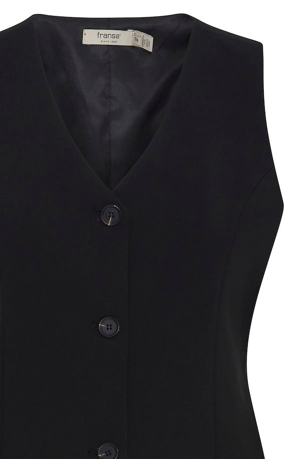 Fransa Abigail Waistcoat - Black