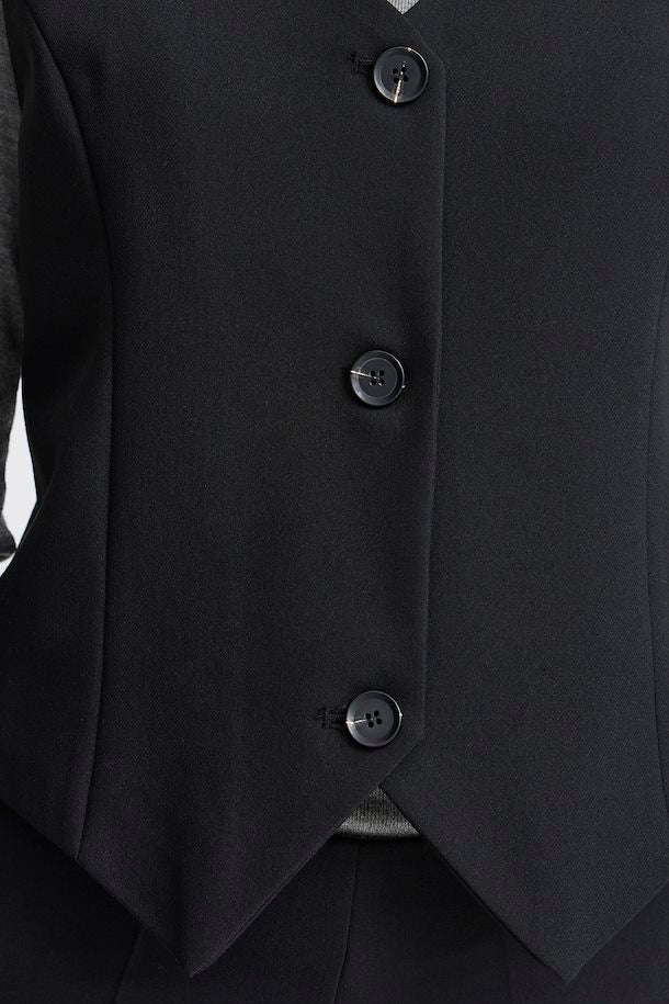 Fransa Abigail Waistcoat - Black