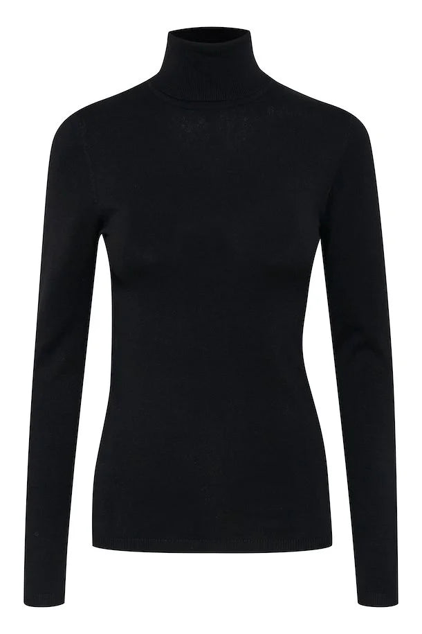 ICHI Mafa Polo Top - Black