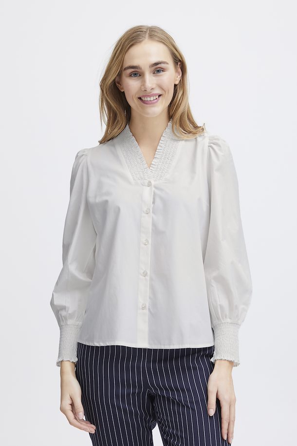 Fransa Pops Shirt - White