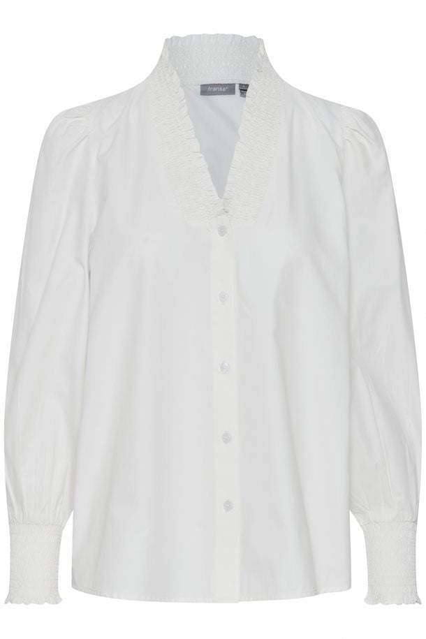 Fransa Pops Shirt - White