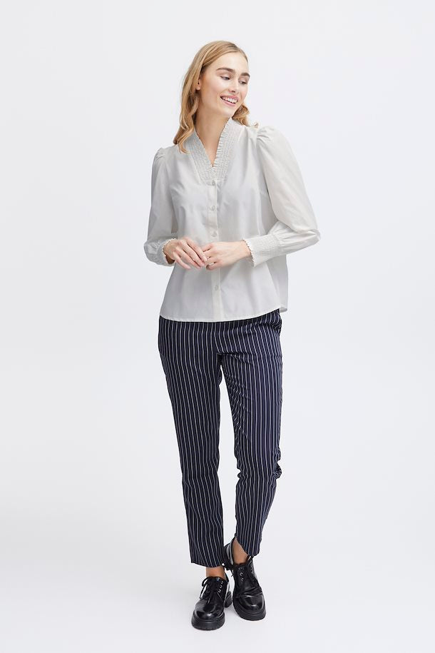 Fransa Pops Shirt - White