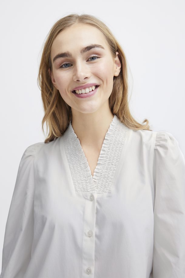 Fransa Pops Shirt - White