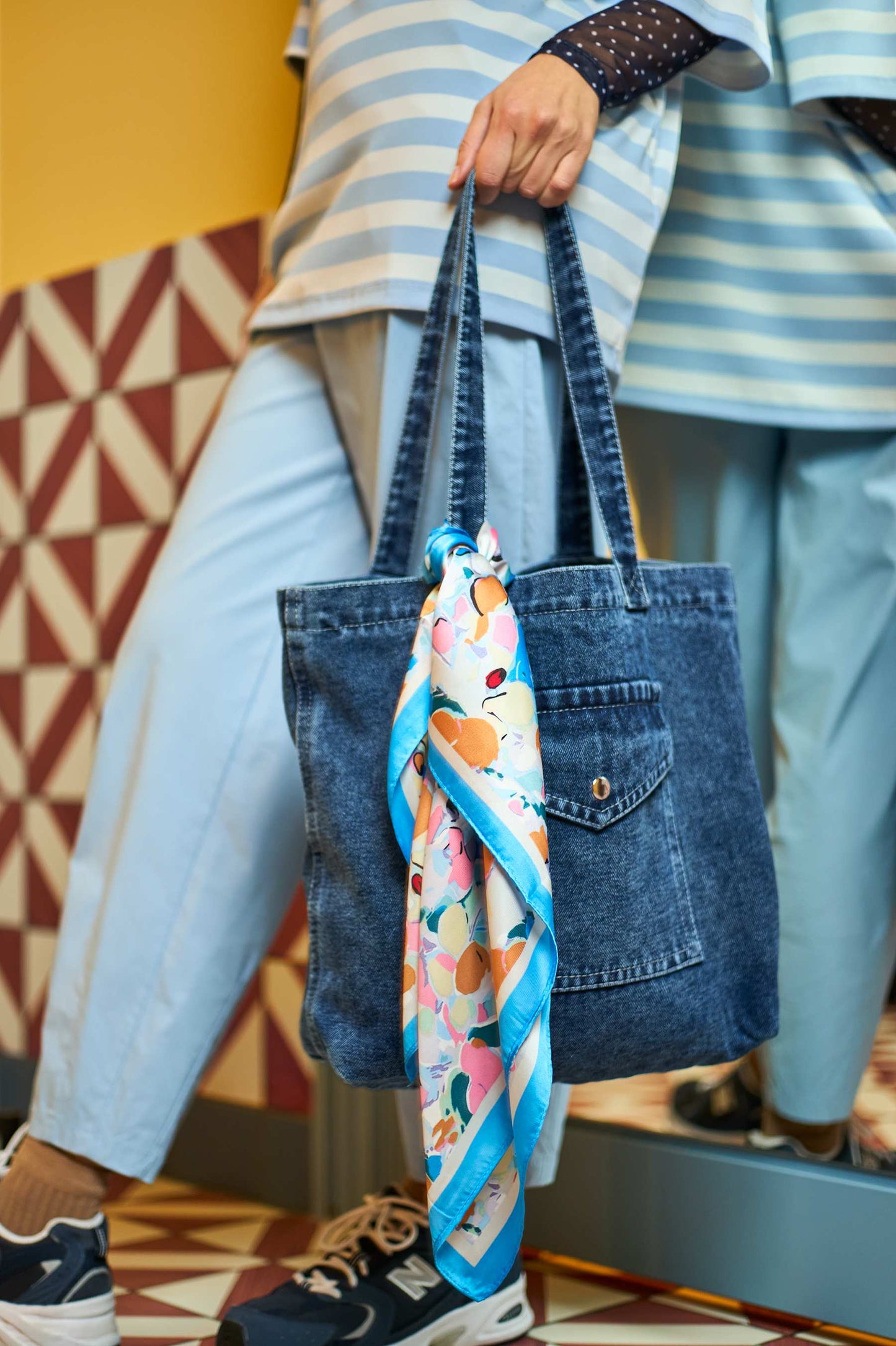 BC Leeva Mini Scarf - Blue Multi