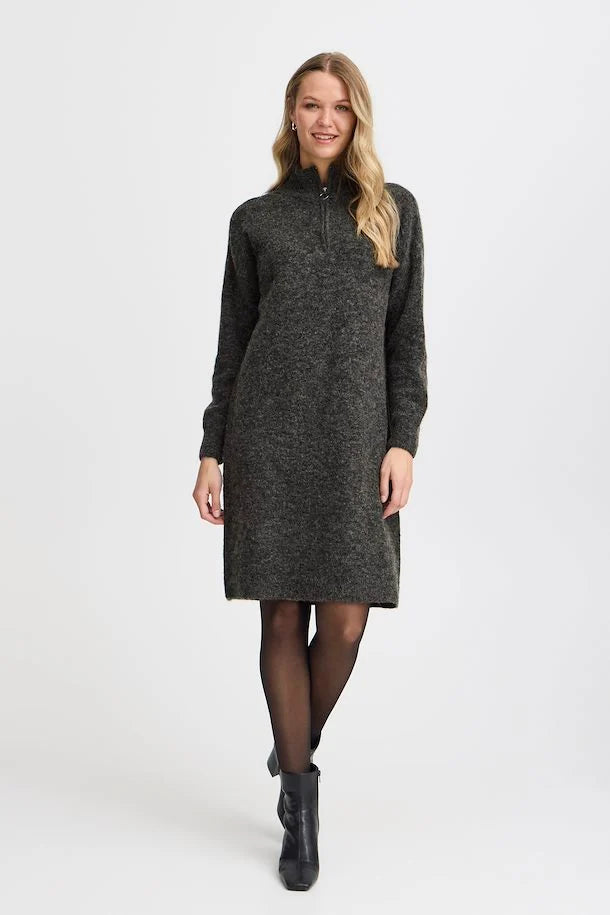 Fransa Sanny Dress - Charcoal