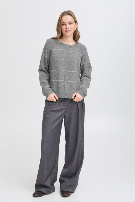 Fransa Kendra Cardigan - Asphalt Melange