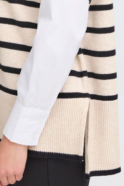 Fransa Bitte Pullover - Limestone Melan